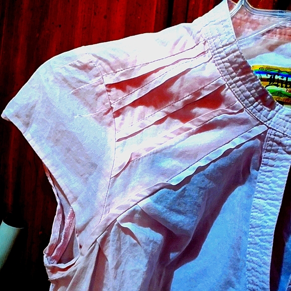 Vintage 2007 Libertine Cotton Blouse, Pleated Rose Logo, Exquisite Details! - Picture 7 of 11